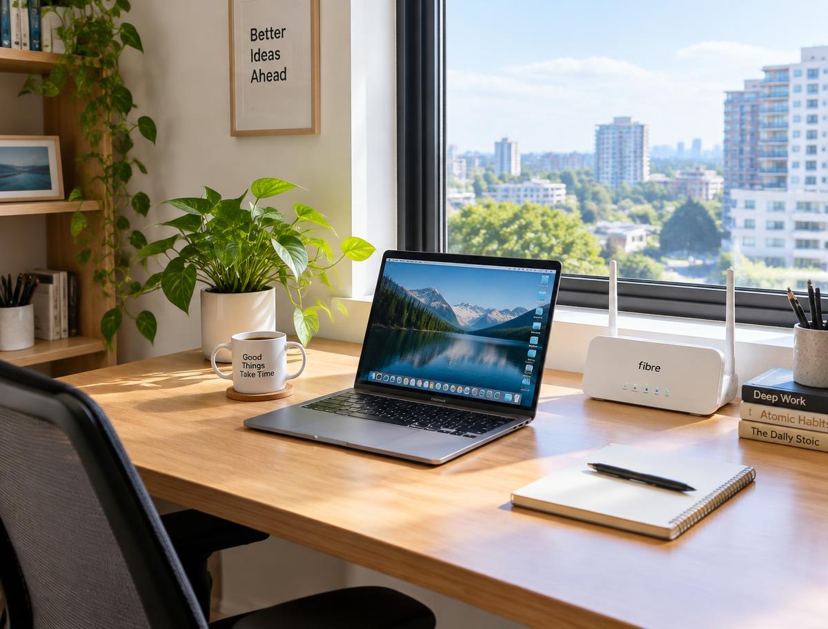 Work desk by the window
